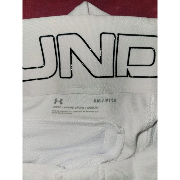 Under Armour Utility Relaxed Baseball Pants Size Small White Loose Fit Open Toe - Picture 6 of 6